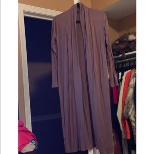 Boohoo Long Brown Cardigan